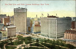 The Flat Iron and Fifth Avenue Buildings Postcard