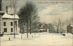 Winter Scene, Center looking North Postcard