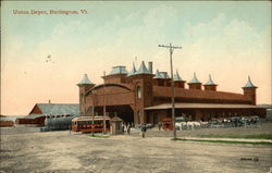 Union Depot Burlington, VT Postcard Postcard