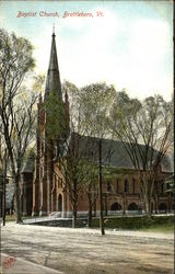 Baptist Church Brattleboro, VT Postcard Postcard