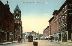The Square Bellows Falls, VT Postcard Postcard