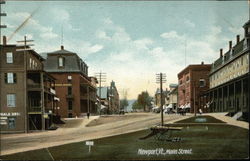 Main Street View Newport, VT Postcard Postcard