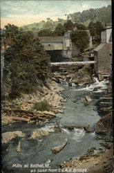 Mills at Bethel, Vermont, As Seen From C.V.R.R. Bridge Postcard