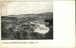 Looking up the White River Valley at Bethel, Vt Postcard