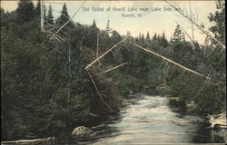 The Outlet of Averill Lake Near Lake Side Inn Vermont Postcard Postcard