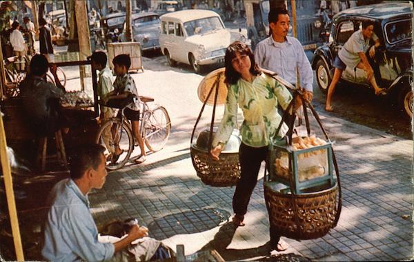 Sidewalk Vendor Saigon Vietnam Southeast Asia