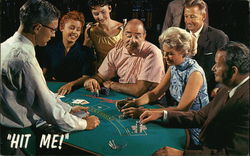 "21" - or "Blackjack" Postcard