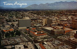 Downtown Tucson Showing Santa Catalina Mountains in the Northern Background Arizona Postcard Postcard