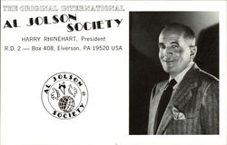 The Original International Al Jolson Society Postcard