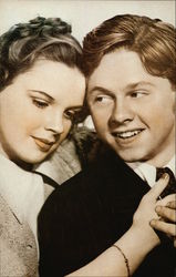 Judy Garland and Mickey Rooney Postcard