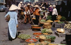 Saigon Market Vietnam Southeast Asia Postcard Postcard