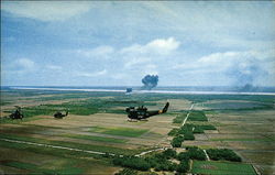 Army Helicopters in Action South Vietnam Southeast Asia Postcard Postcard