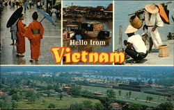 Hello from Vietnam Southeast Asia Postcard Postcard