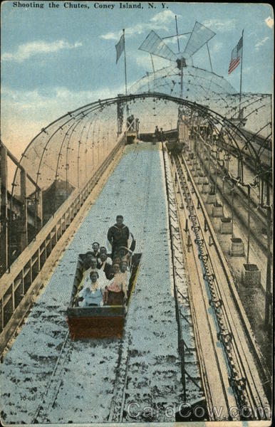 Shooting the Chutes Coney Island New York