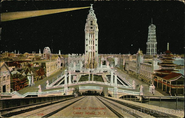 View of Dreamland Coney Island New York