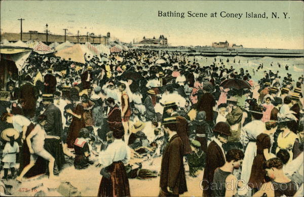 Bathing Scene at Coney Island New York