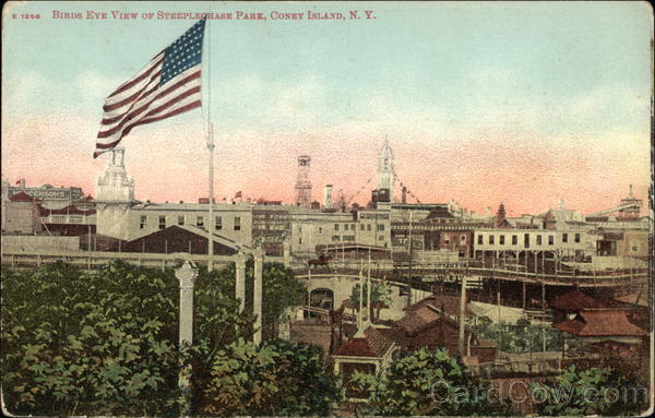 Birds Eye View of Steeplechase Park Coney Island New York