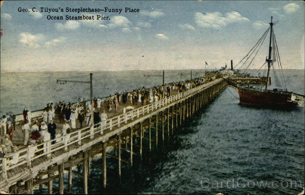 Geo. C. Tilyou's Steeplechase-Funny Place Ocean Steamboat Pier Coney Island New York