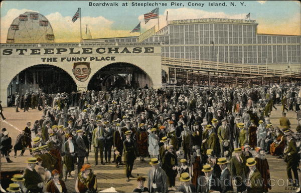Boardwalk at Steeplechase Pier, Coney Island New York