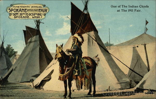 One of the Indian Chiefs at The 1911 Fair Spokane Washington