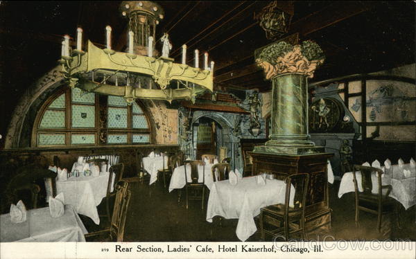 Rear Section, Ladies' Cafe, Hotel Kaiserhof Chicago Illinois
