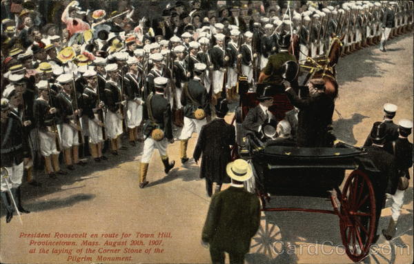 President Roosevelt en route for Town Hill Provincetown Massachusetts