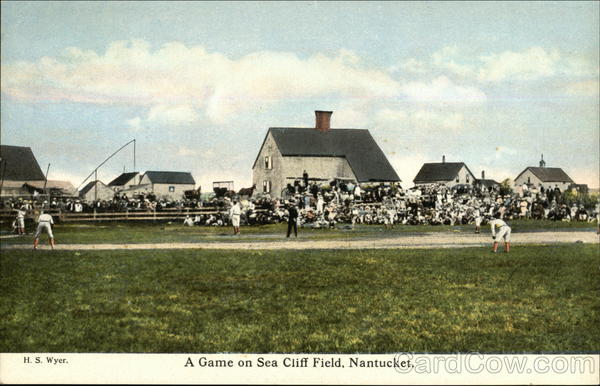 A Baseball Game on Sea Cliff Field Nantucket Massachusetts