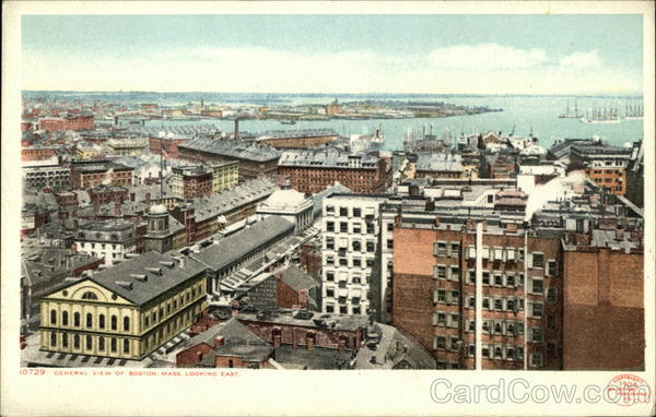 View of City Looking East Boston Massachusetts