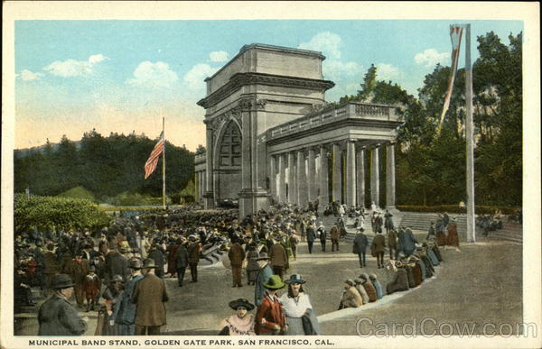 Municipal Band Stand, Golden Gate Park San Francisco California