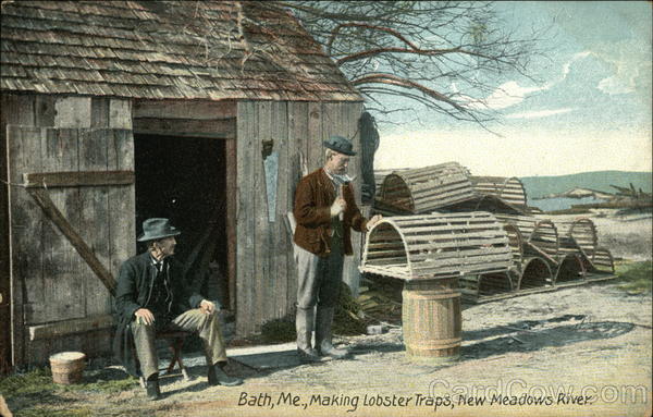 Making Lobster Traps, New Meadows River Bath Maine