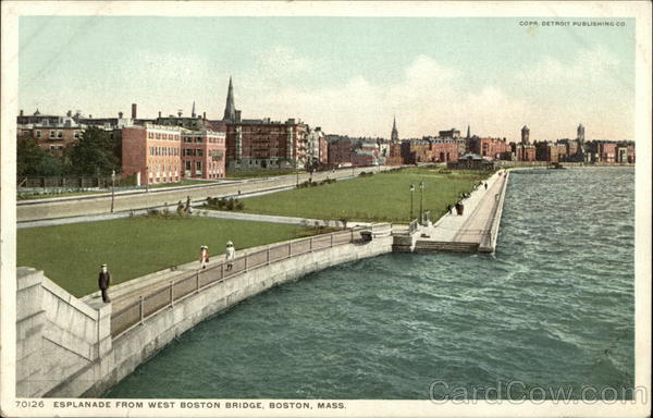 Esplanade from West Boston Bridge Massachusetts