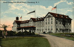 Hotel Champlain, Bluff Point Postcard