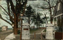 Entrance to Hudson Park Postcard