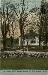 Day House, 1752. Oldest House in Winchendon Massachusetts Postcard Postcard