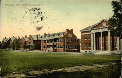 Officers' Row, Fort Slocum Postcard