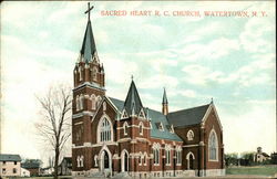 Sacred Heart R.C. Church Watertown, NY Postcard Postcard