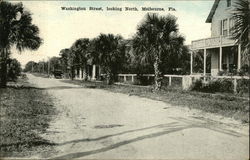 Washington Street Looking North Melbourne, FL Postcard Postcard