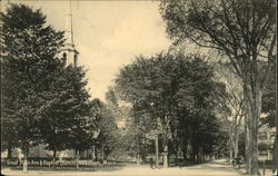 Great Plain Avenue & Baptist Church Postcard