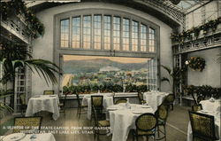 A Glimpse of the State Capitol from Roof Garden, Hotel Utah Salt Lake City, UT Postcard Postcard