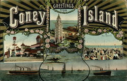 Greetings from Coney Island Postcard