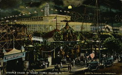 Steeple Chase, By Night, Coney Island Postcard