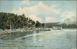 View from Deer island from Moosehead Lake Maine Postcard Postcard