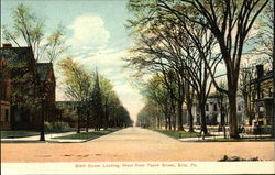 Sixth Street Looking West from Peach Street Erie, PA Postcard Postcard