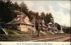G.A,R. Encampment Buildings at The Weirs Postcard