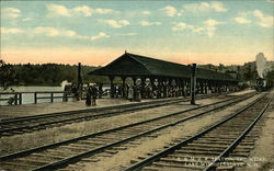 B. & M. R. R. Station, The Weirs Postcard