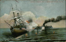 Virginia Sinking the Cumberland Postcard