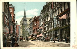 Washington Street Looking North Postcard