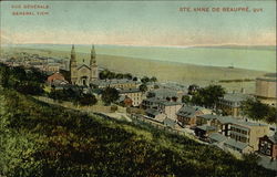 View of Town Ste. Anne de Beaupre, QC Canada Quebec Postcard Postcard