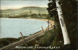 B.&.M.R.R. Line, Mascoma lake Postcard