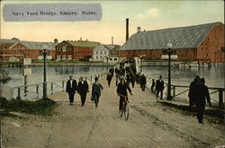 Navy Yard Bridge Kittery, ME Postcard Postcard